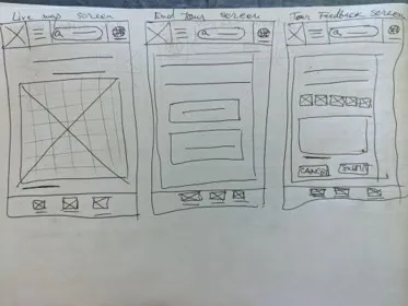 Paper wireframes, continued