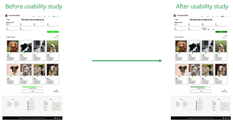 Mockup with the adjusted primary button contrast